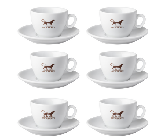 Pack of 6 cappuccino cups